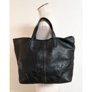 COACH New York Hadley No F-31334 Black Pebbled Leather Satchel Shoulder Bag